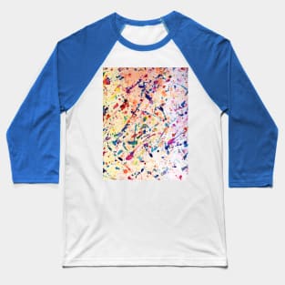 Rainbow Paint Spatter Baseball T-Shirt